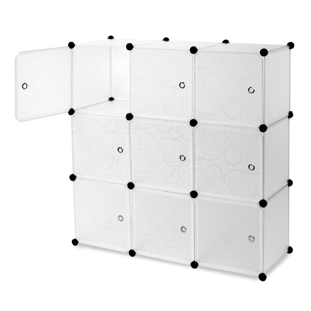 Mount-It! Work-It WI-40 Modular Cube Storage, Large Size, Black, Set Of 9 Cubes