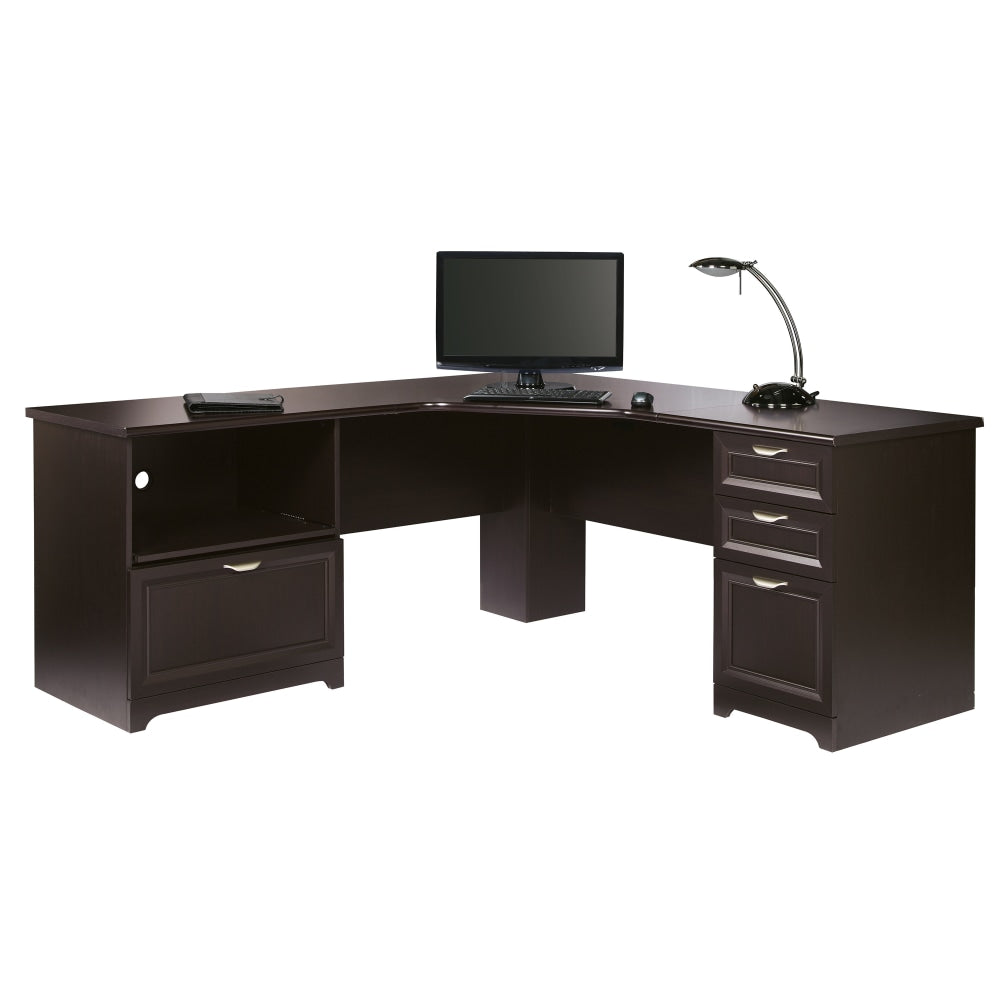 Realspace Magellan Performance 71inW L-Shape Corner Desk, Espresso