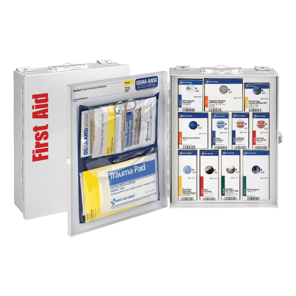 First Aid Only SmartCompliance First Aid Food Service Cabinet, 9 1/2inH x 3 1/4inW x 12inD, White