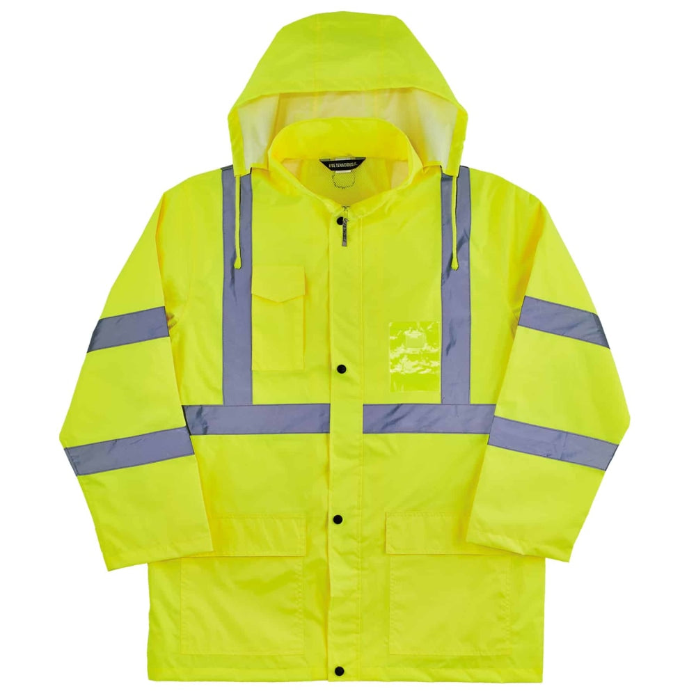 Ergodyne GloWear 8366 Lightweight Type R Class 3 High-Visibility Rain Jacket, 4X, Lime