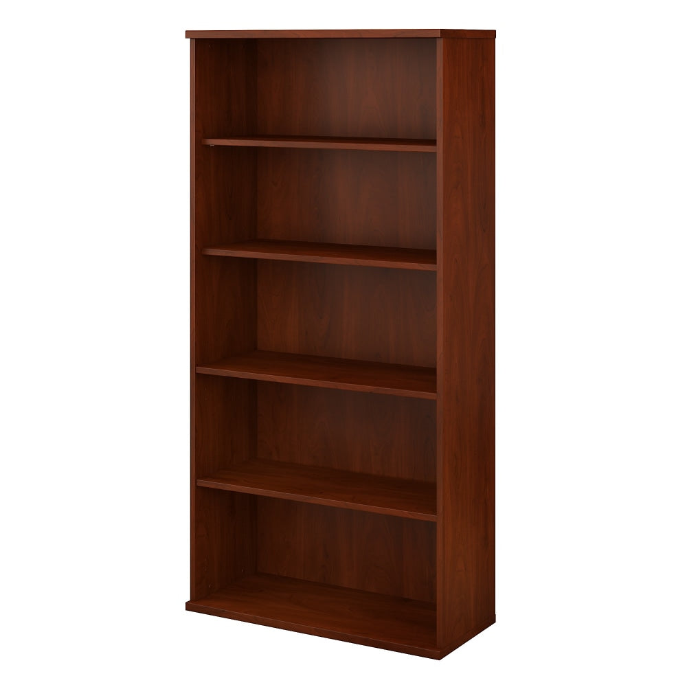 Bush Business Furniture Studio C 73inH 5-Shelf Bookcase, Hansen Cherry, Standard Delivery