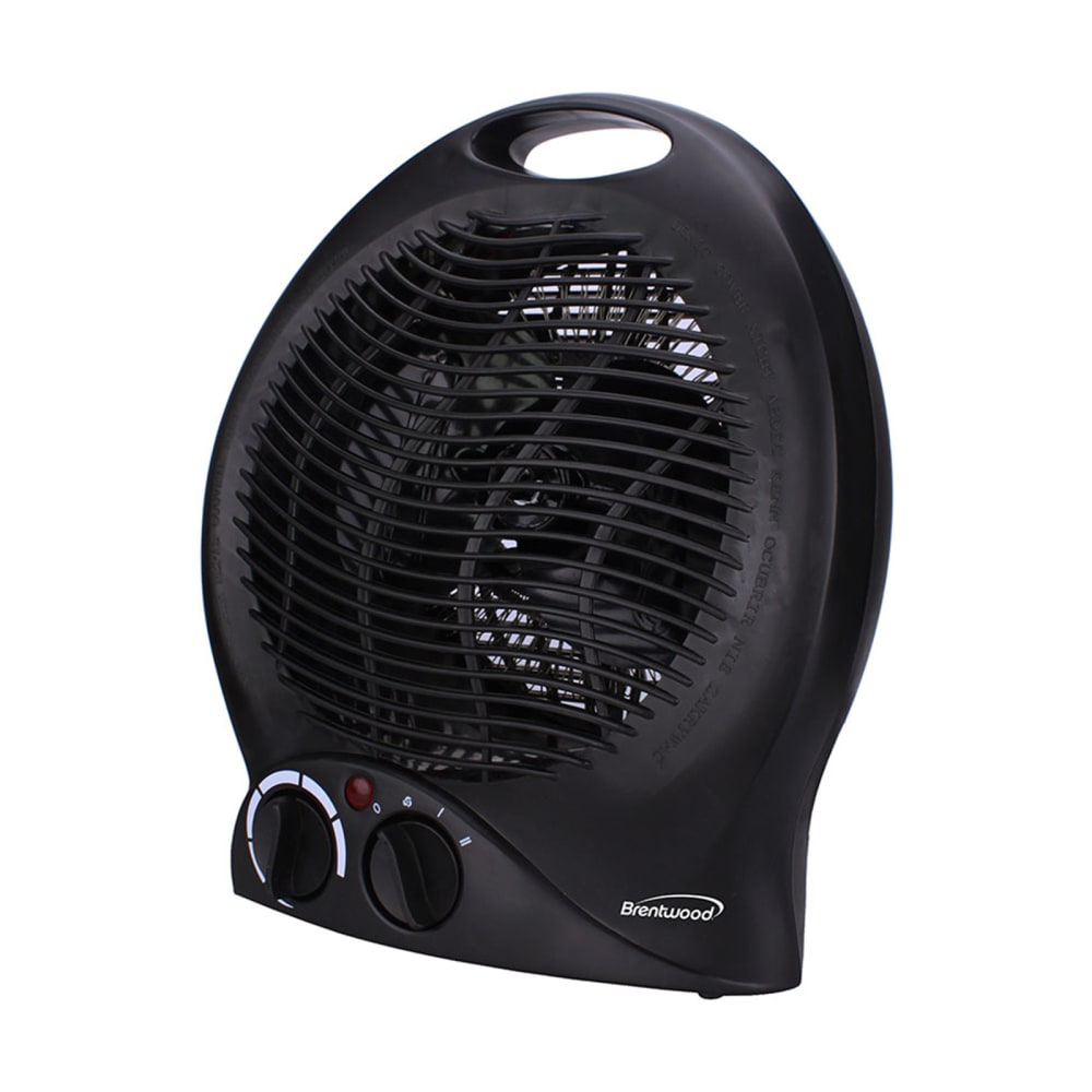 Brentwood 1500-Watt 2-In-1 Fan Heater, 11in x 8-1/2in, Black