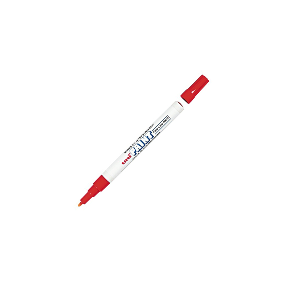 Uni-Ball Oil-Base Fine Line uni Paint Markers - Fine Marker Point - Red Oil Based Ink - 1 Each