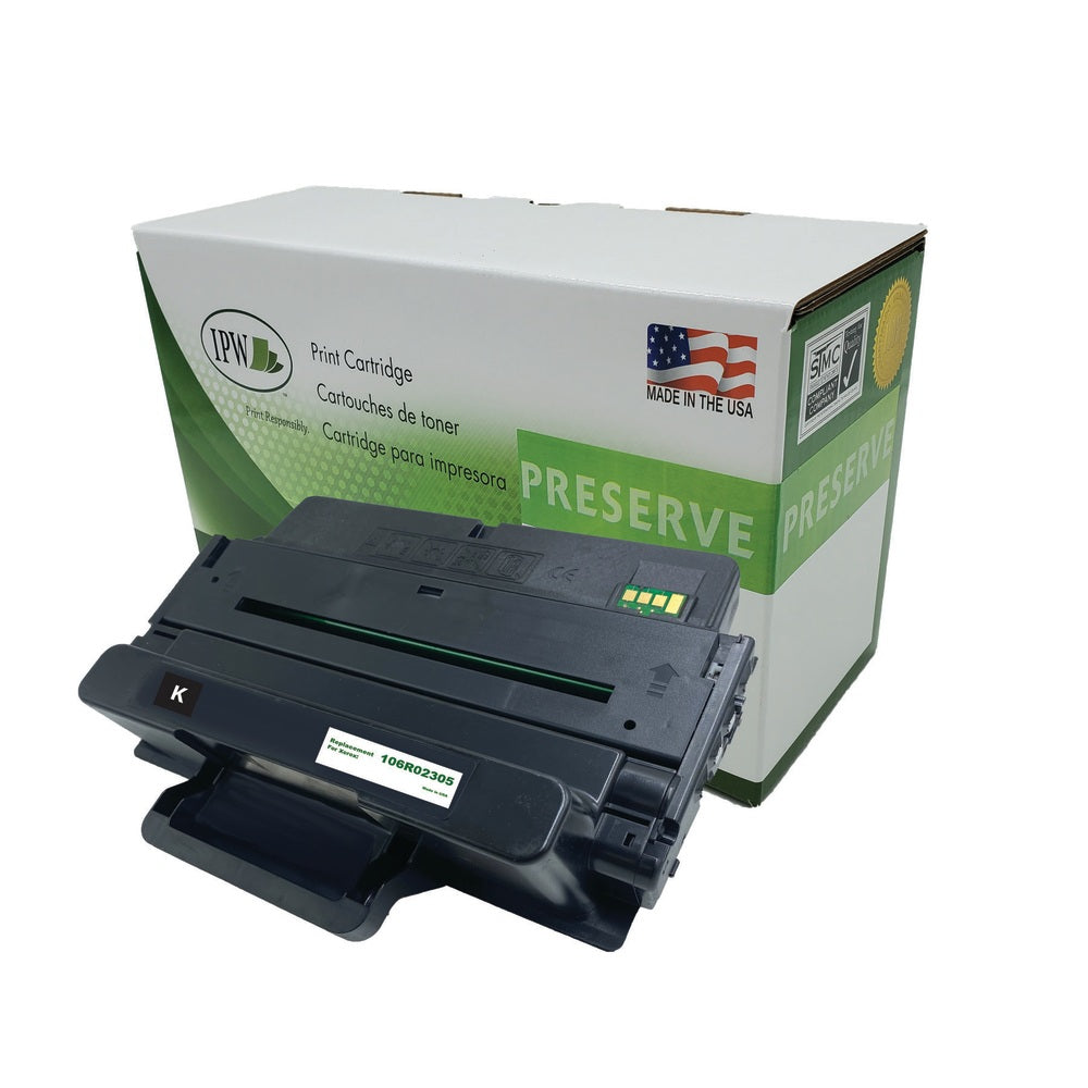 IPW Preserve Remanufactured Black Toner Cartridge Replacement For Xerox 106R02305, 106R02305-R-O