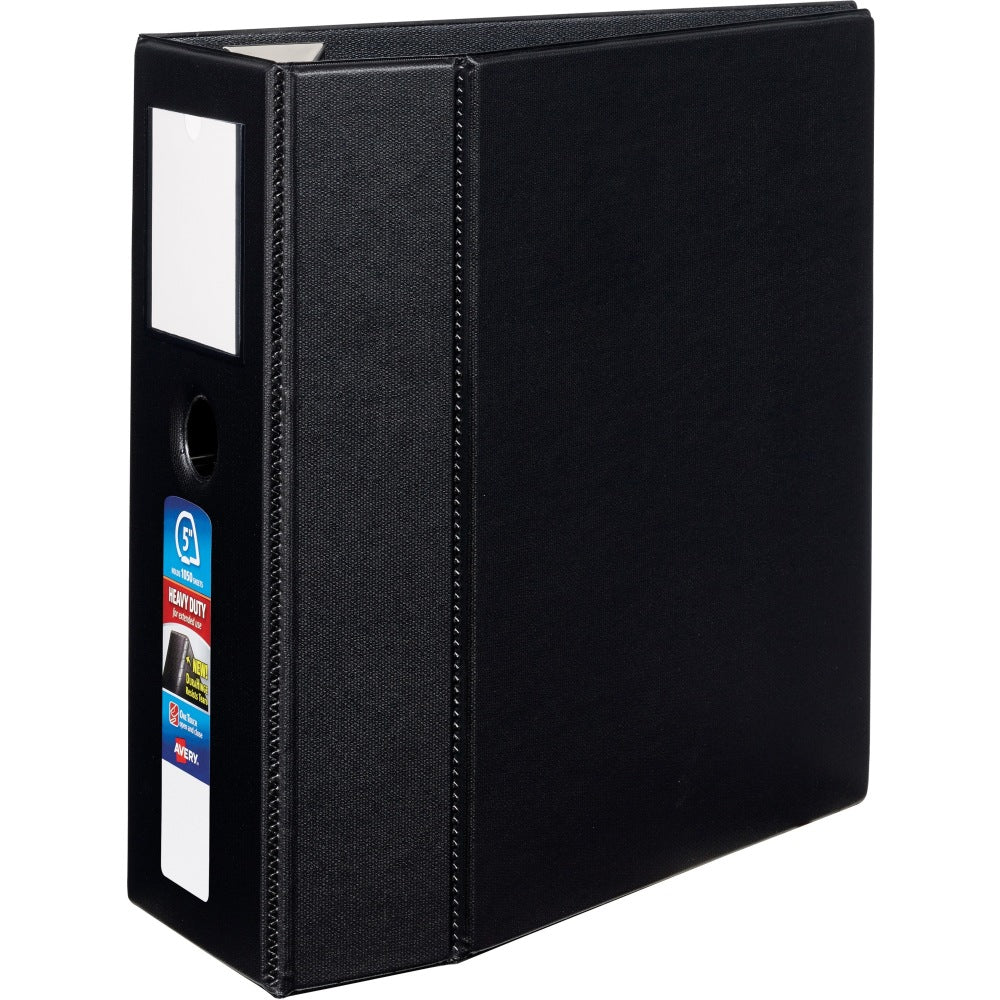 Avery Heavy-Duty 3-Ring Binder With Locking One-Touch EZD Rings, 5in D-Rings, 50% Recycled, Black