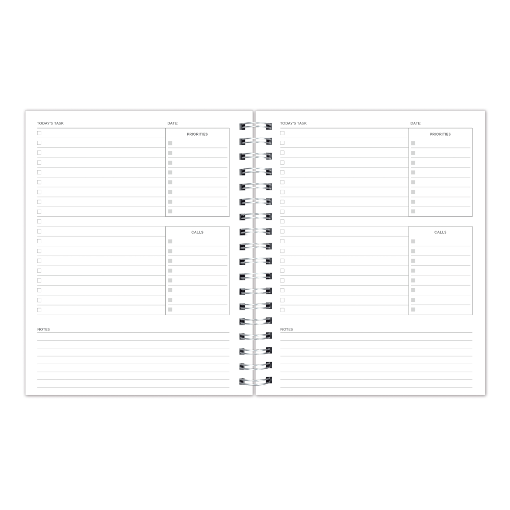 Blueline Undated Daily Task Planner, 9-1/4in x 7-1/4in, 50% Recycled