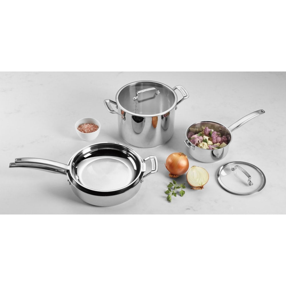 Cuisinart Smartnest 11-Piece Stainless Steel Cookware Set, Silver