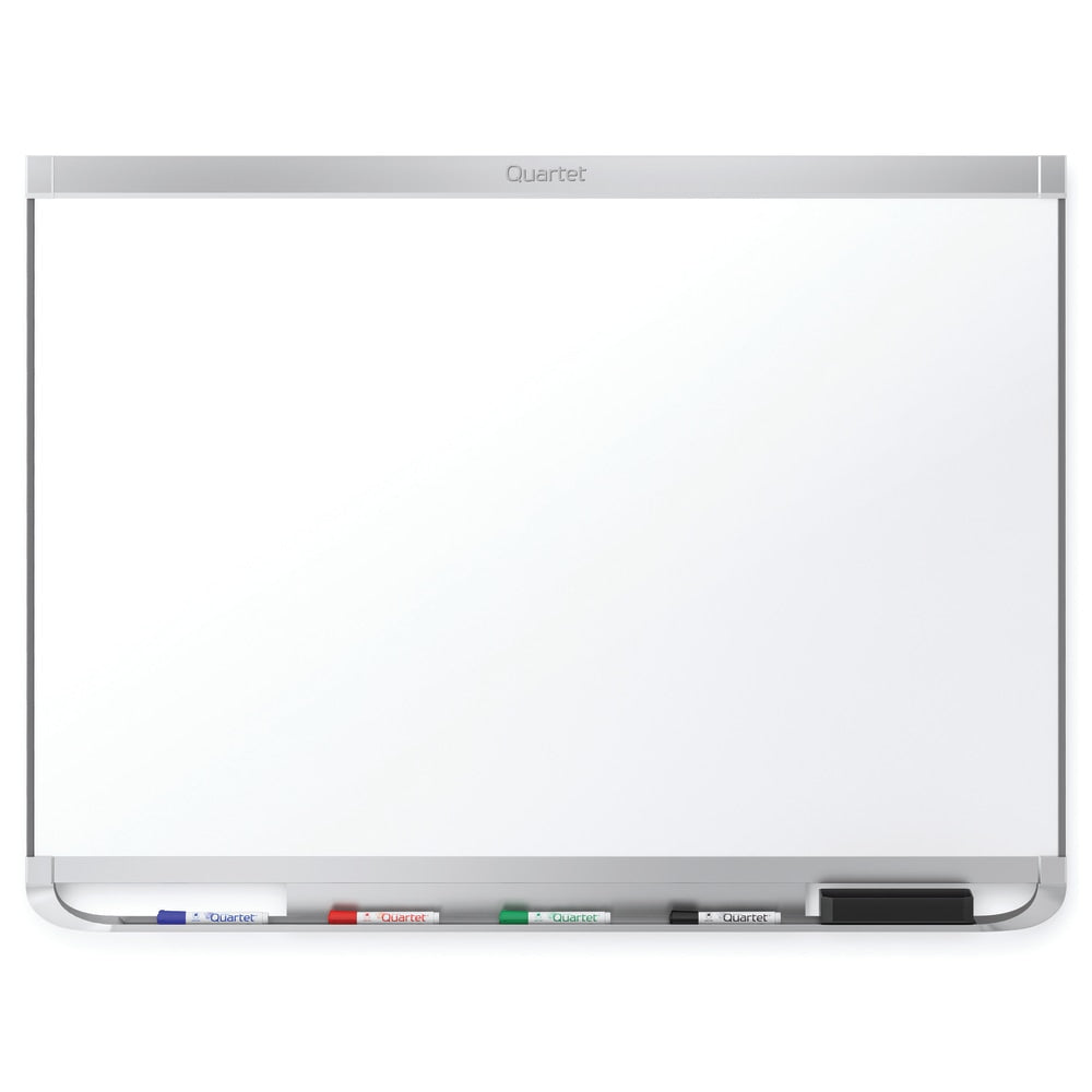 Quartet Prestige 2 DuraMax Porcelain Magnetic Dry-Erase Whiteboard, 96in x 48in, Aluminum Frame With Silver Finish