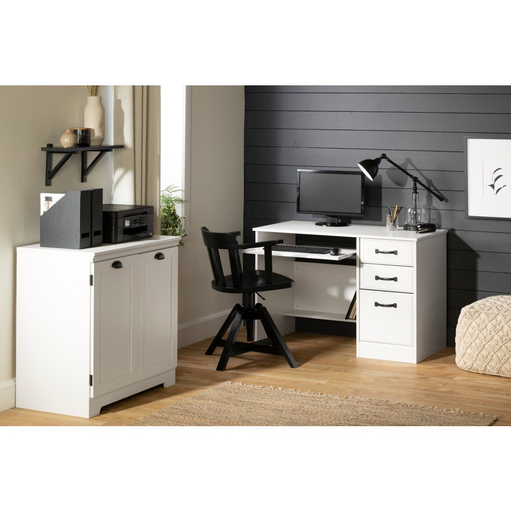 South Shore Farnel 45inW Computer Desk, Pure White