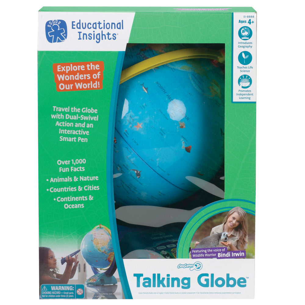 Educational Insights GeoSafari Jr. Talking Globe, 14in x 12in, Multicolor