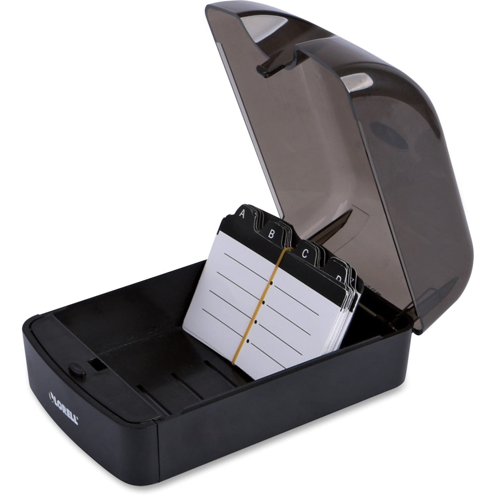 Lorell Card File, 350 Cards, Black