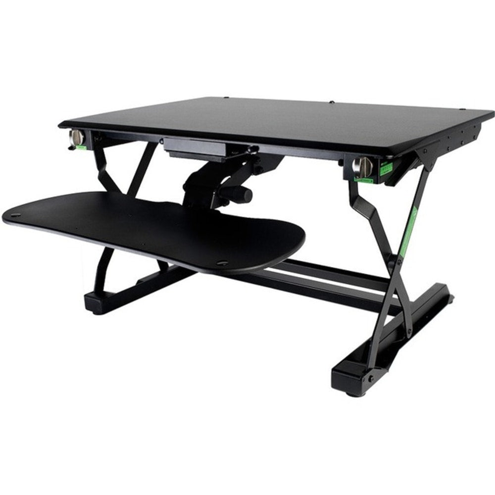 Goldtouch EasyLift Pro Sit and Stand Desk with Keyboard Tray - 77 lb Load Capacity - 7.5in Height x 27.5in Width - Desktop - Black