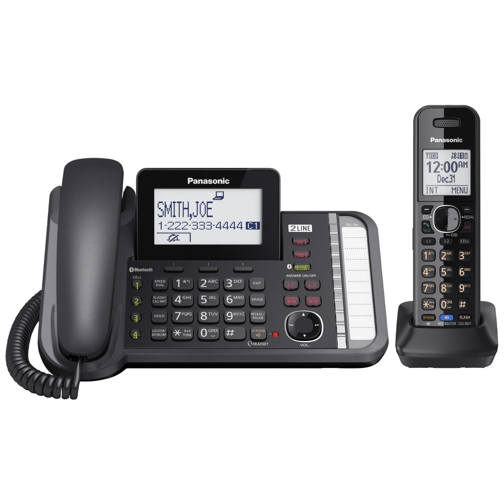 Panasonic Link2Cell DECT 6.0 Conference Phone With 1 Corded And 1 Cordless Handset, KX-TG9581