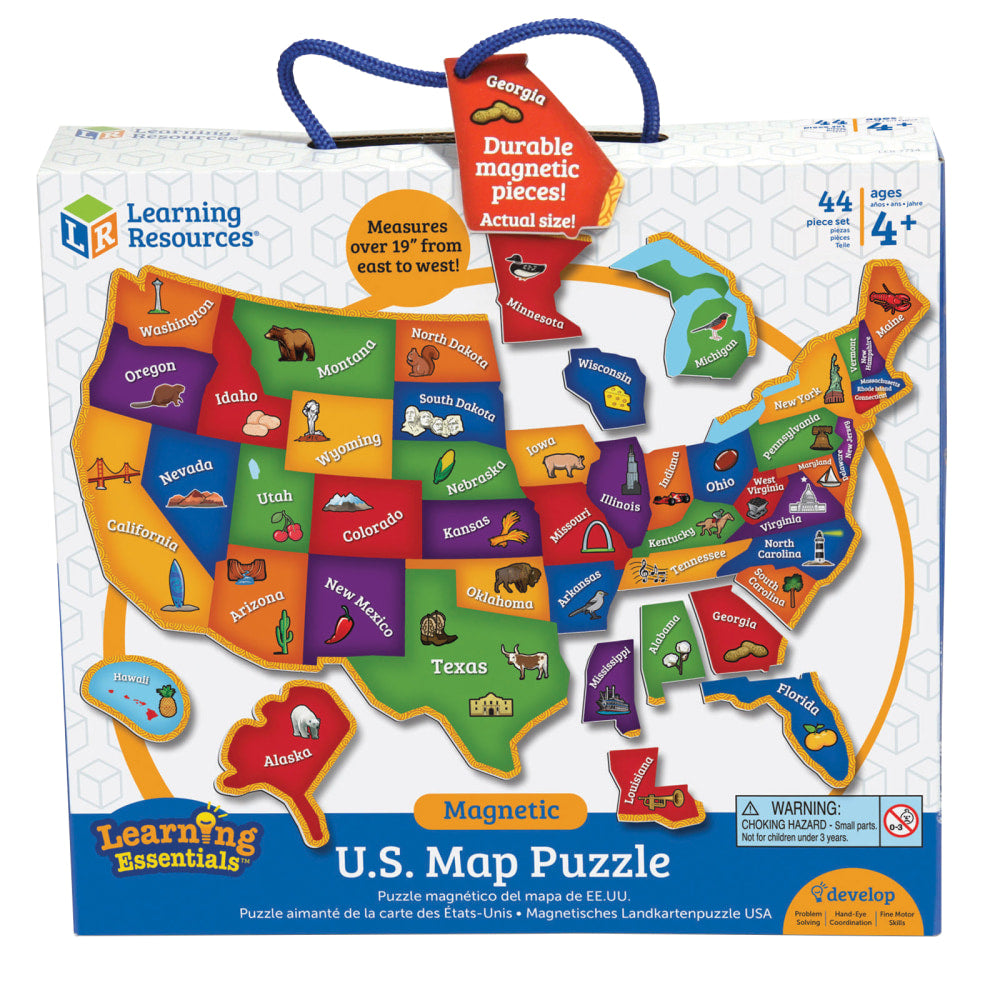 Learning Resources Magnetic U.S. Map Puzzle, Pre-K - Grade 4