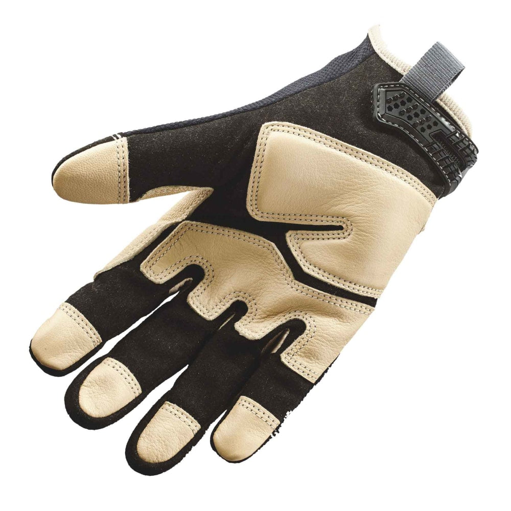 Ergodyne ProFlex 710LTR Heavy-Duty Leather-Reinforced Gloves, Large, Black