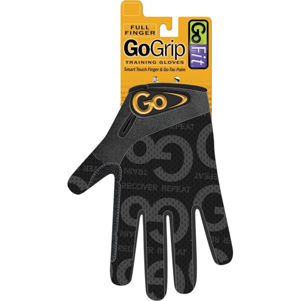 GoFit Go Grip Full-Finger Training Gloves (Medium) - Medium Size - Jersey Back, Suede Thumb, Synthetic Leather Finger