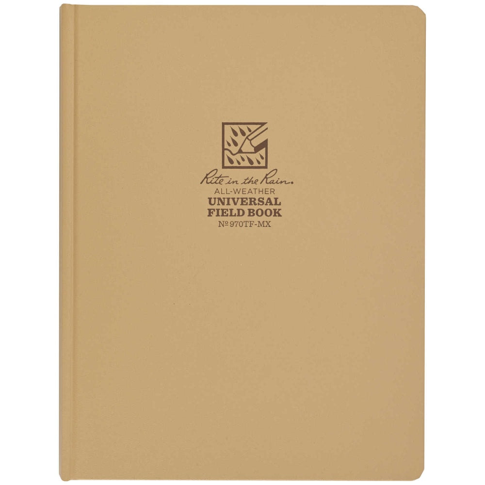 Rite in the Rain All-Weather Maxi Bound Books, 8-1/4in x 11in, Tan, Case Of 6 Books