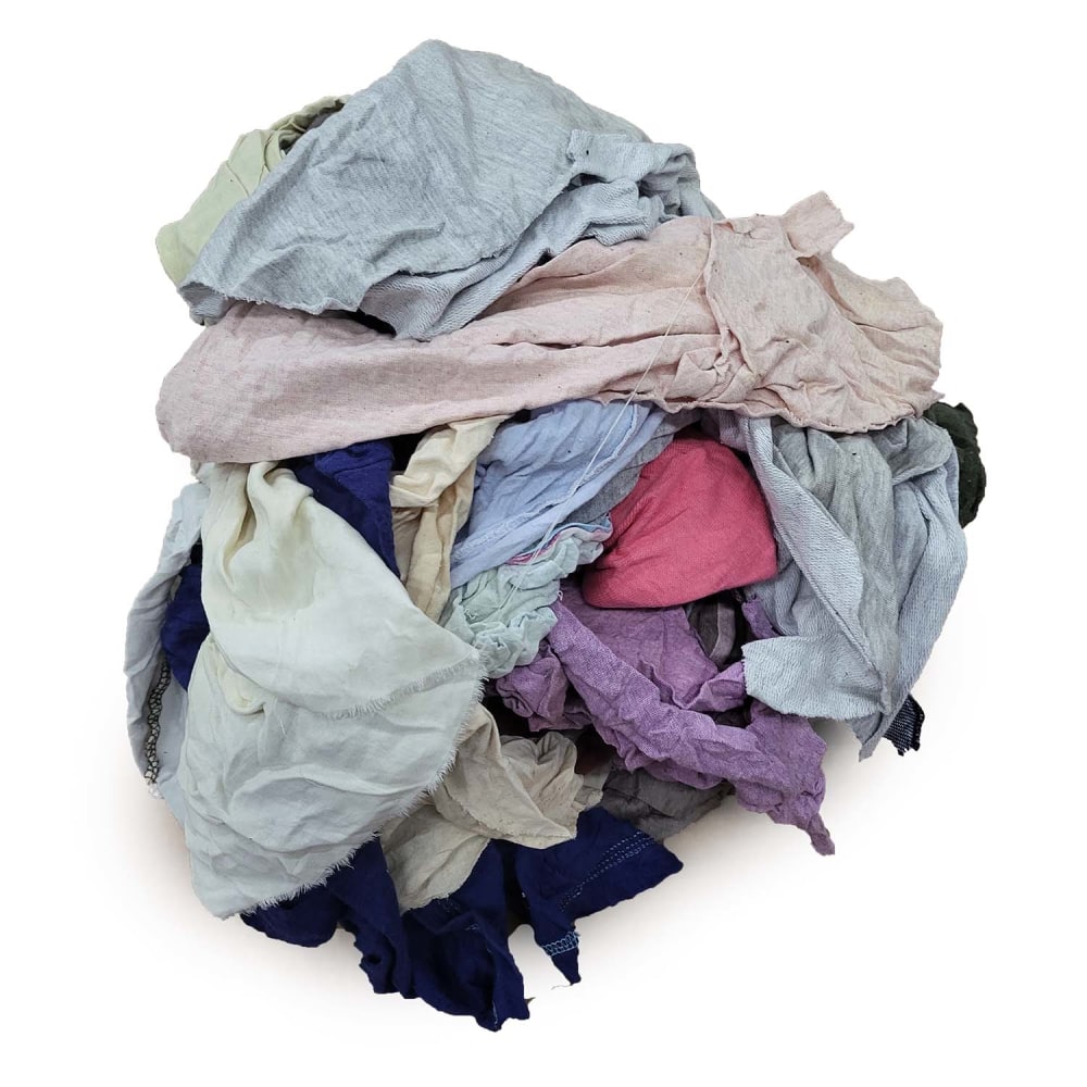 Pro-Clean Basics T-Shirt Rags, Assorted Sizes, Assorted Colors, 15-Lb Box