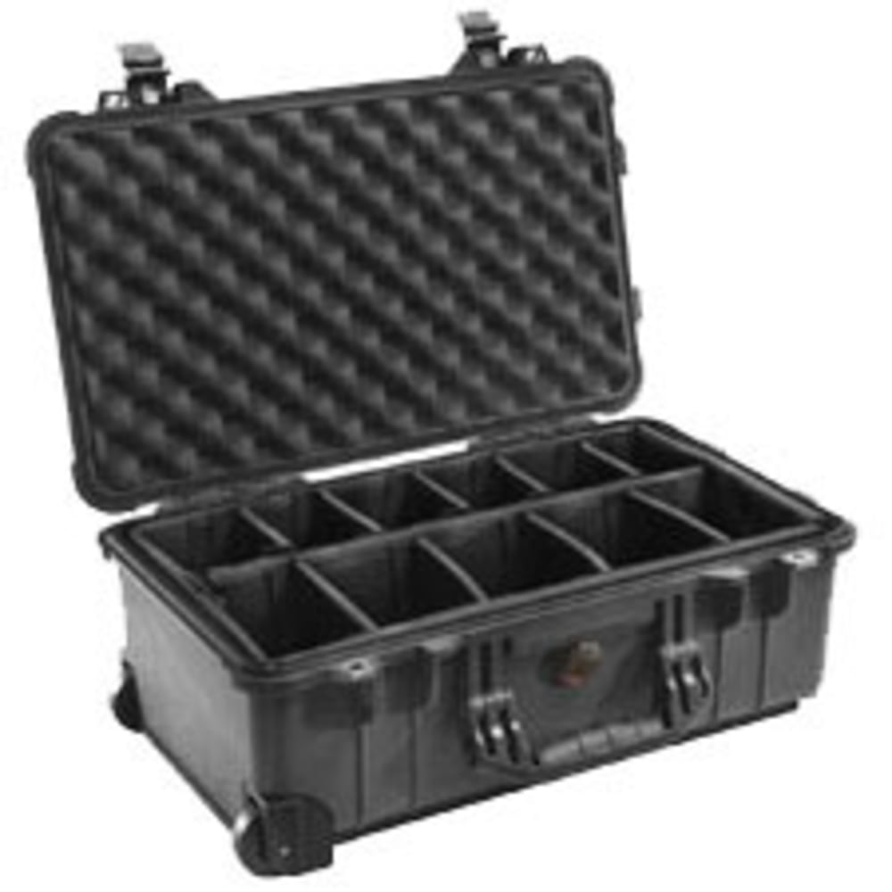 Pelican PP Carry-On Camera Case with Dividers, 11inH x 19-3/4inW x 7-5/8inD, Black