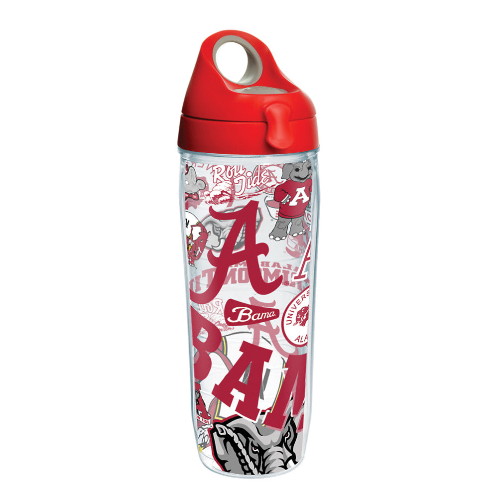 Tervis NCAA All-Over Water Bottle With Lid, 24 Oz, Alabama Crimson Tide