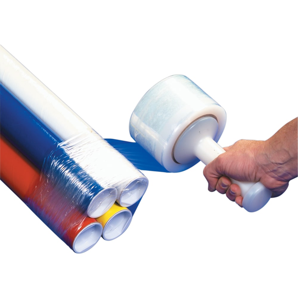 Partners Brand Narrow-Width Bundling Stretch Film With One Handle, 80 Gauge, 3in x 1000ft, Case Of 18