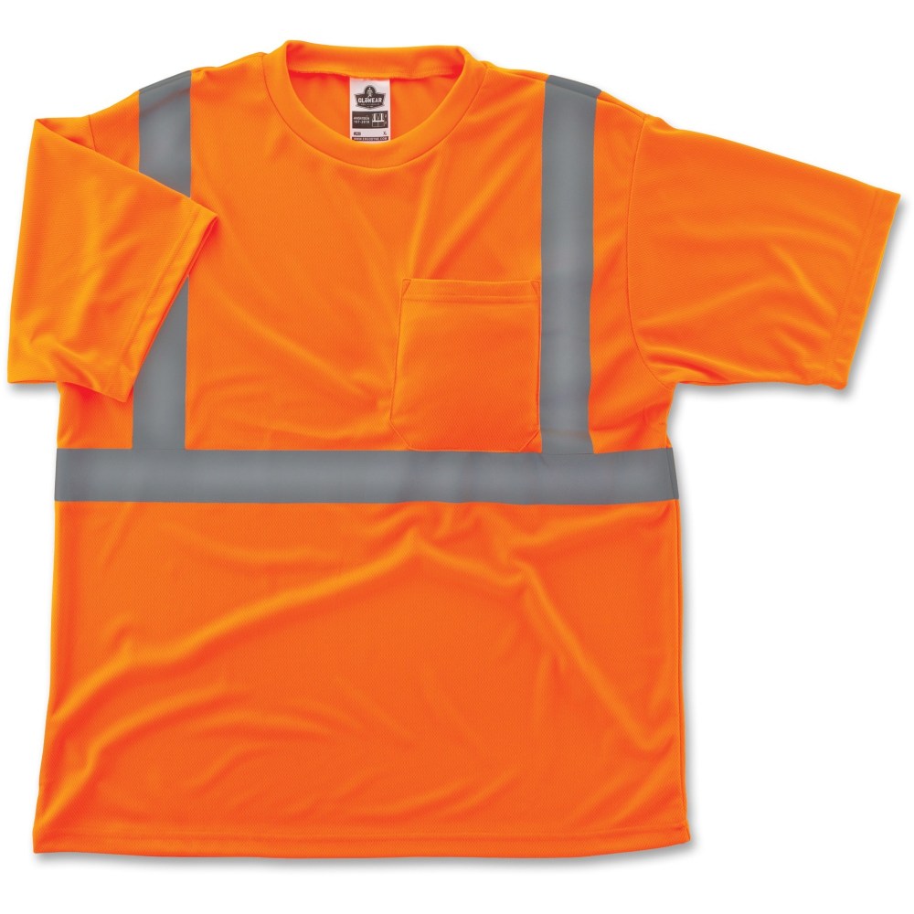 Ergodyne GloWear 8289 Type R Class 2 T-Shirt, Medium, Reflective Orange