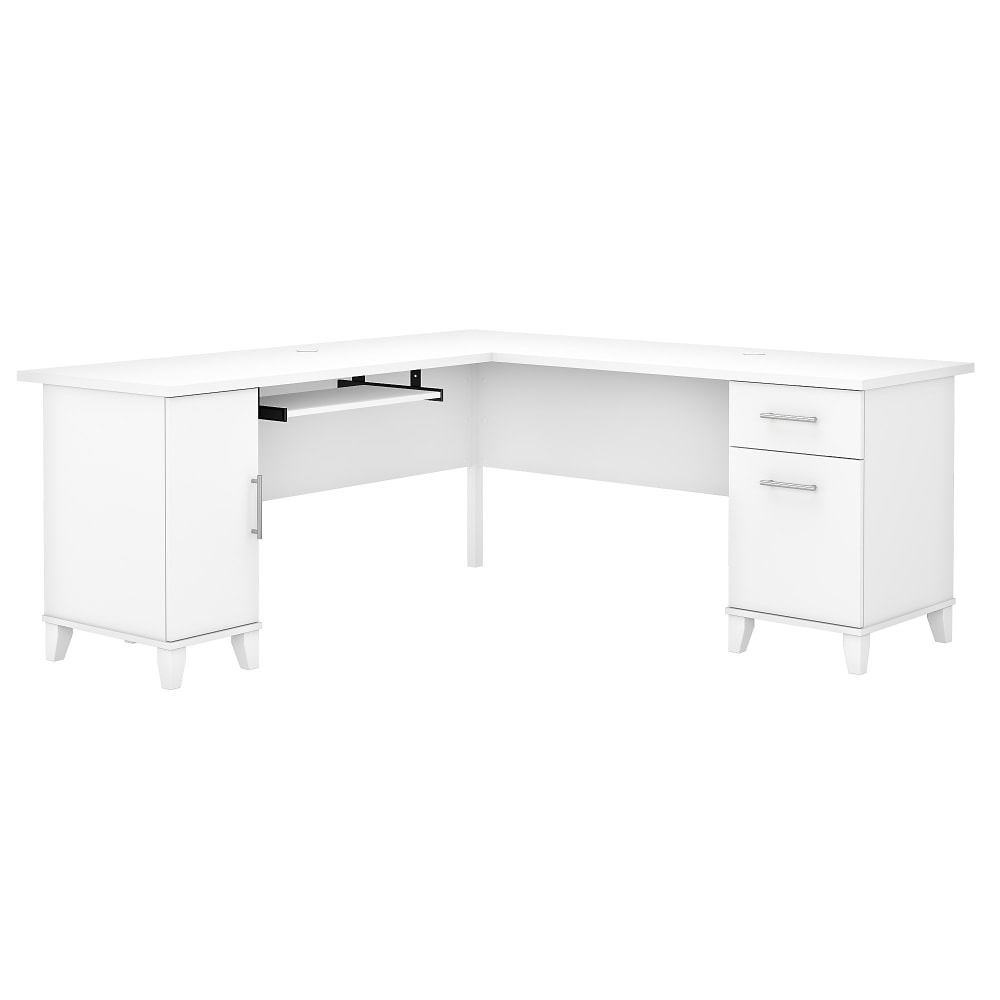 Bush Business Furniture Somerset 72inW L-Shaped Corner Desk, White, Standard Delivery