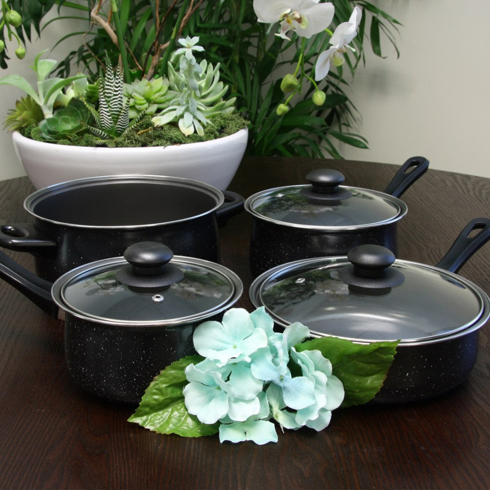 Gibson Home Casselman 7-Piece Cookware Set, Black