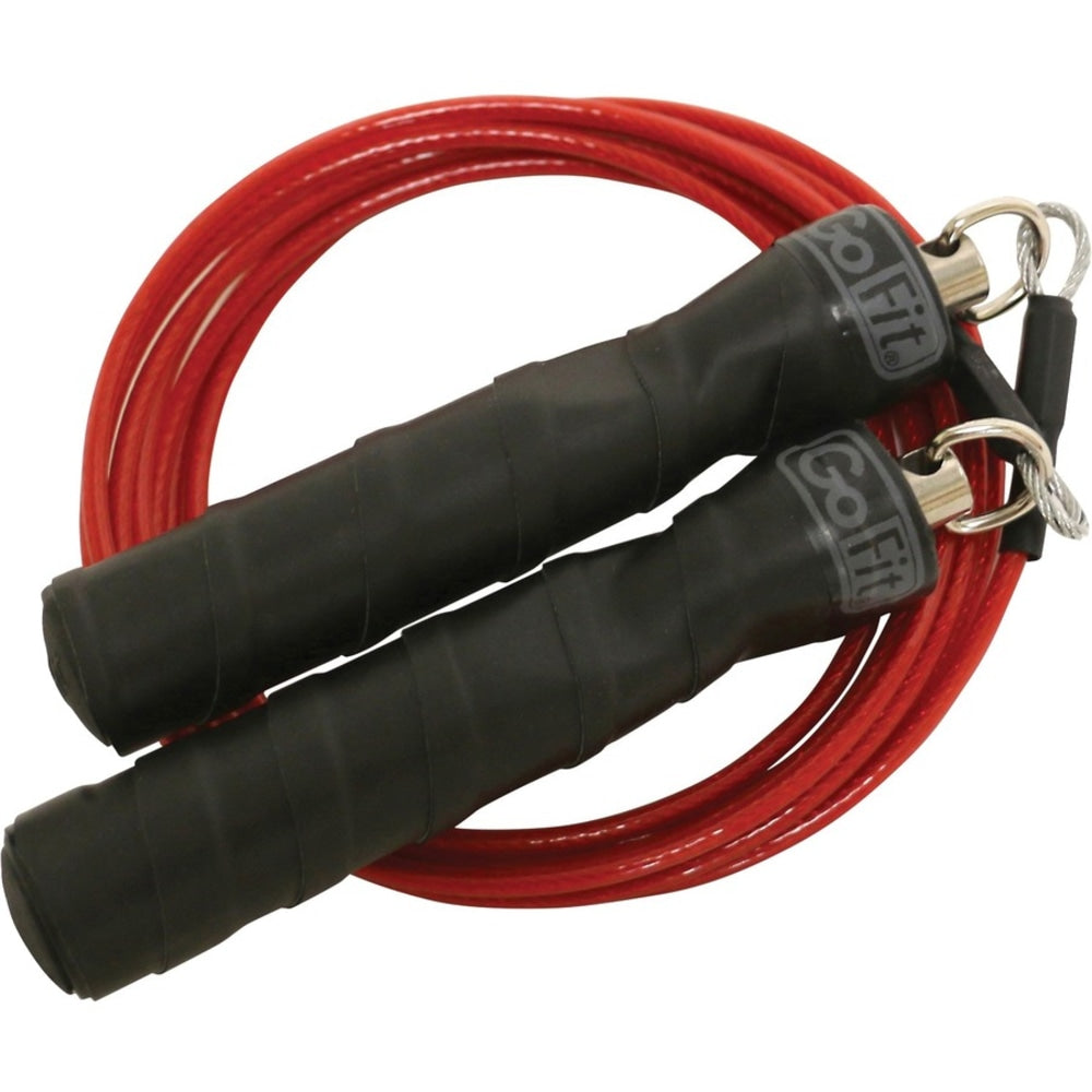 GoFit Pro Cable Rope - 108in Length - Red - Steel