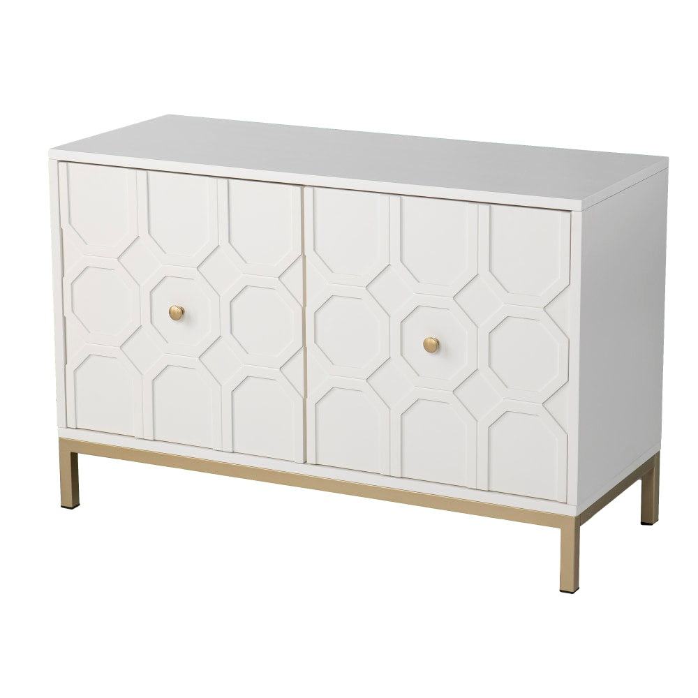 SEI Furniture Gramdlynn 2-Door 40inW Accent Cabinet, White