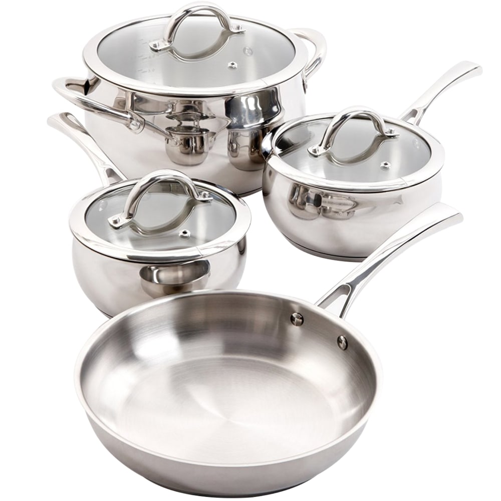 Oster Cookware Set, Derrick 7-Piece, Silver