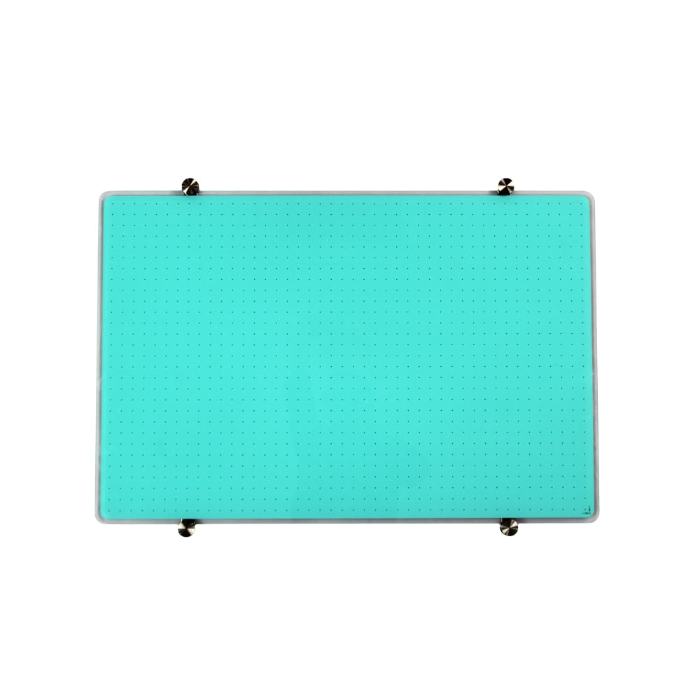 Floortex Viztex Glacier Multi-Purpose Grid Glass Dry Erase Board, 30in x 40in, Teal