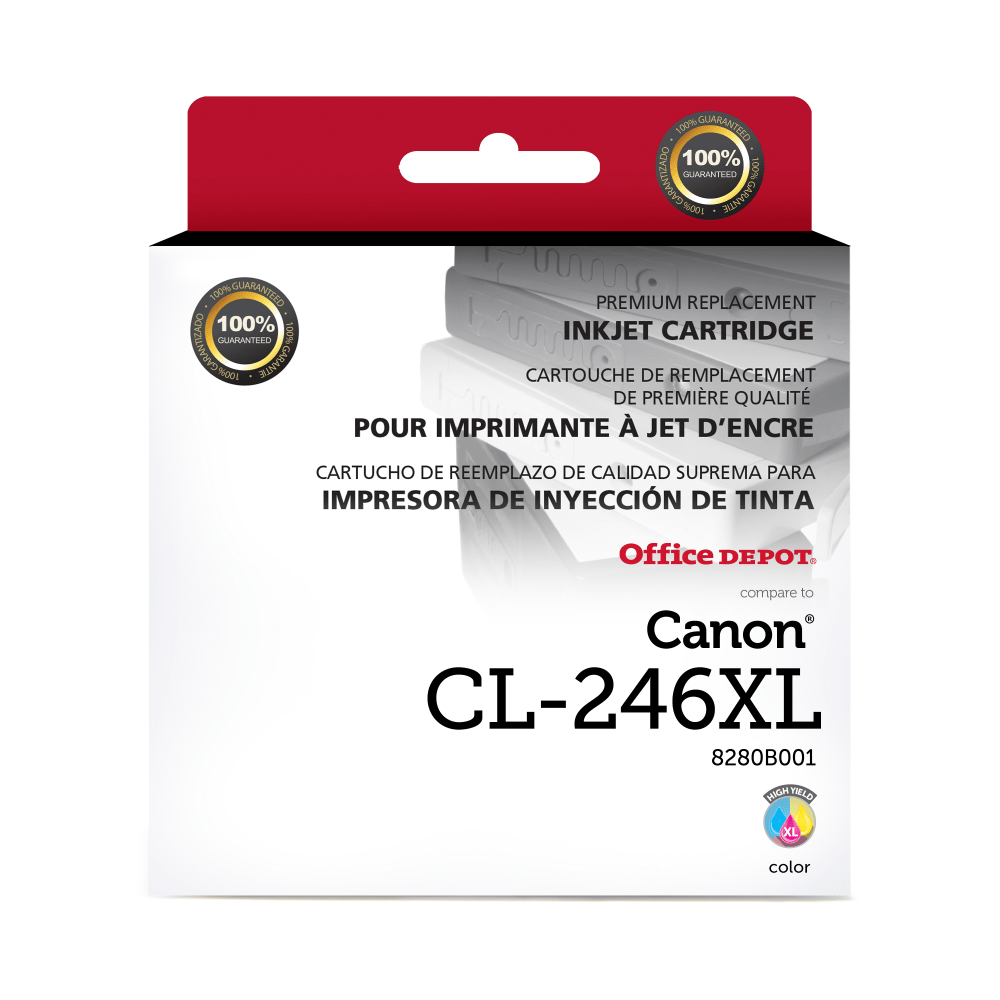 Office Depot Remanufactured Tri-Color High-Yield Ink Cartridge Replacement For Canon CL-246XL, ODCL246XL