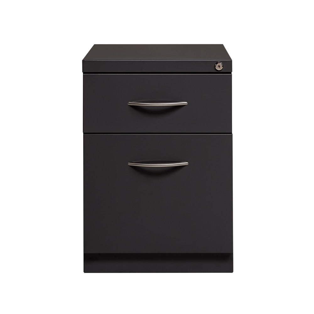 Hirsh 20inD Vertical 2-Drawer Mobile Pedestal File Cabinet, Charcoal