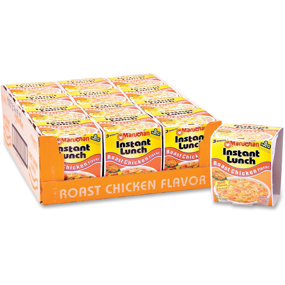 Maruchan Chicken Flavor Instant Lunches, 2.25 Oz, Box Of 12 Lunches