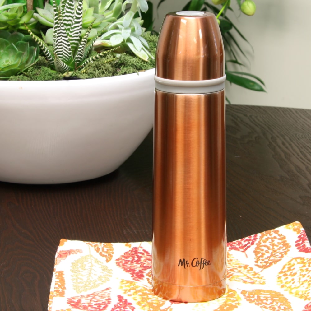 Mr. Coffee Maren Double Wall Thermal Bottle, 17 Oz, Copper