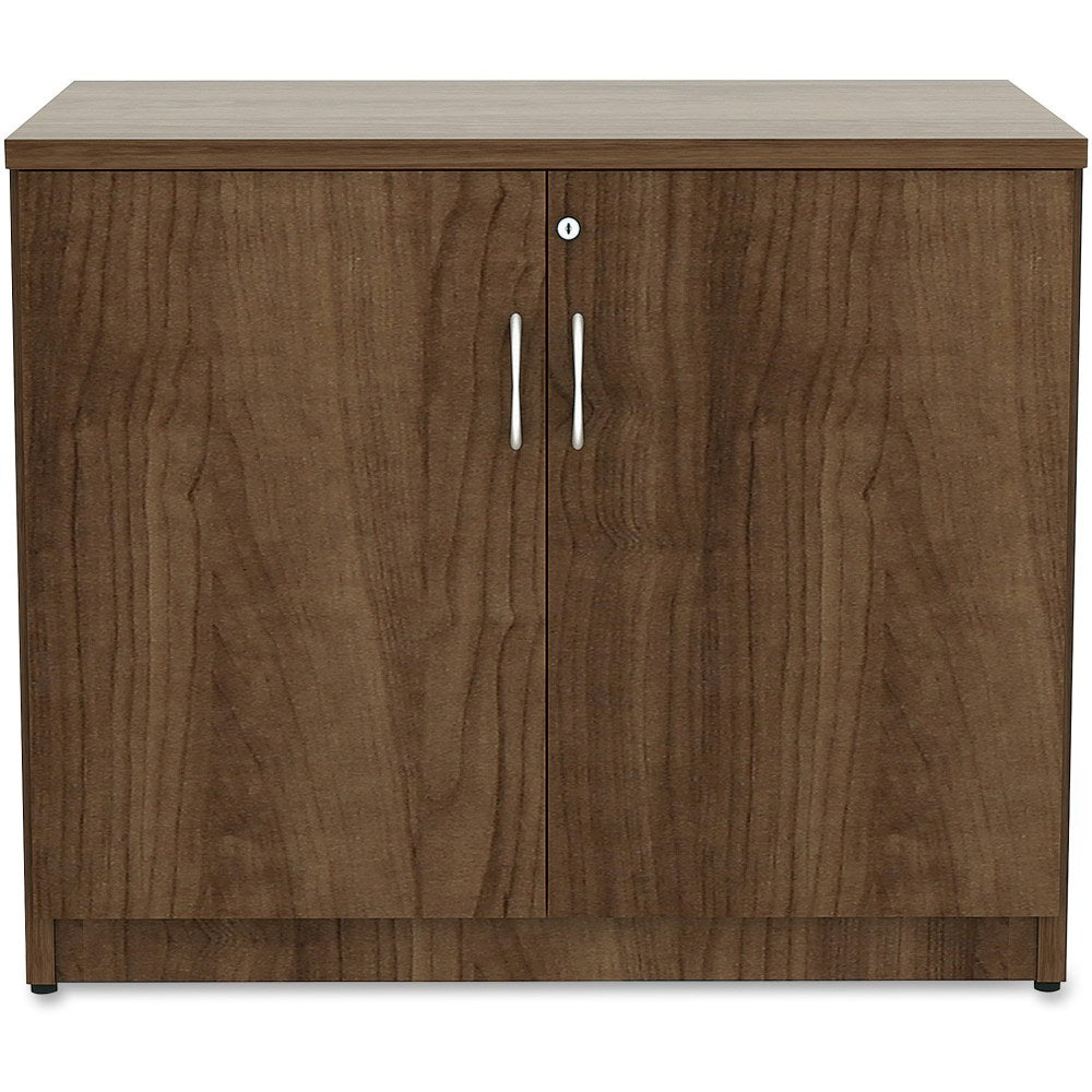 Lorell Essentials 36inW Storage Cabinet, Walnut