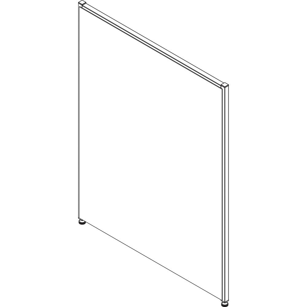 Lorell Panel System Fabric Panel, 48inH x 36inW, Gray