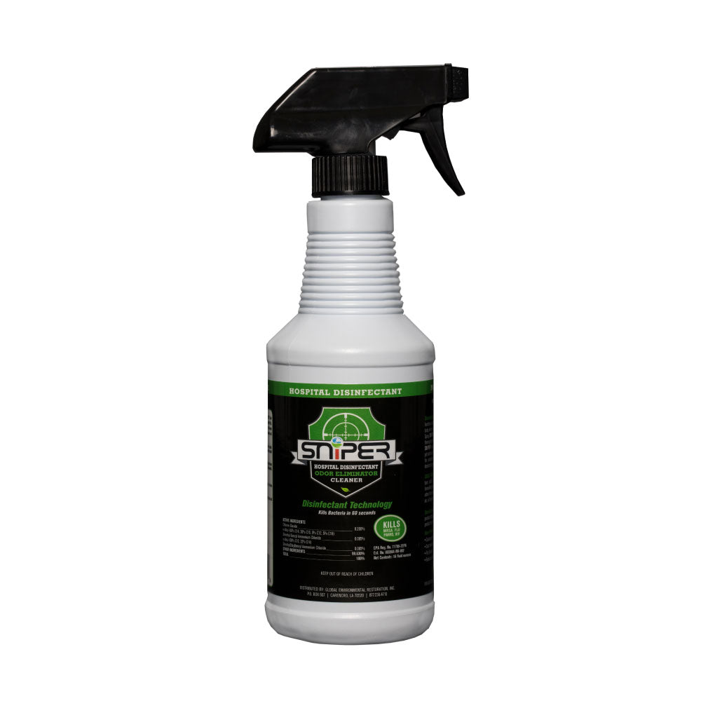 Sniper Hospital Disinfectant Odor Eliminator & All-Purpose Cleaner Spray, 16 Oz