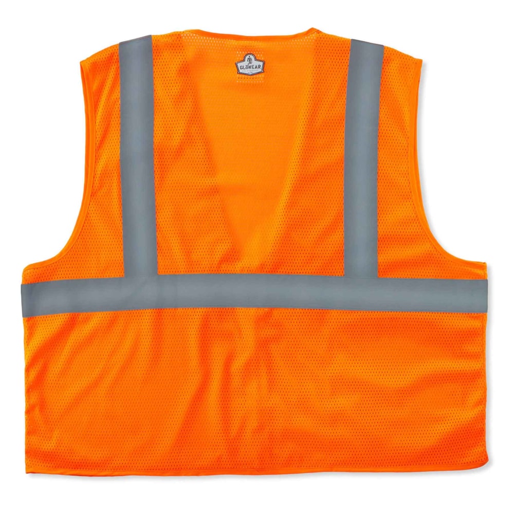 Ergodyne GloWear Safety Vest, Economy, Type-R Class 2, 4X/5X, Orange, 8210Z