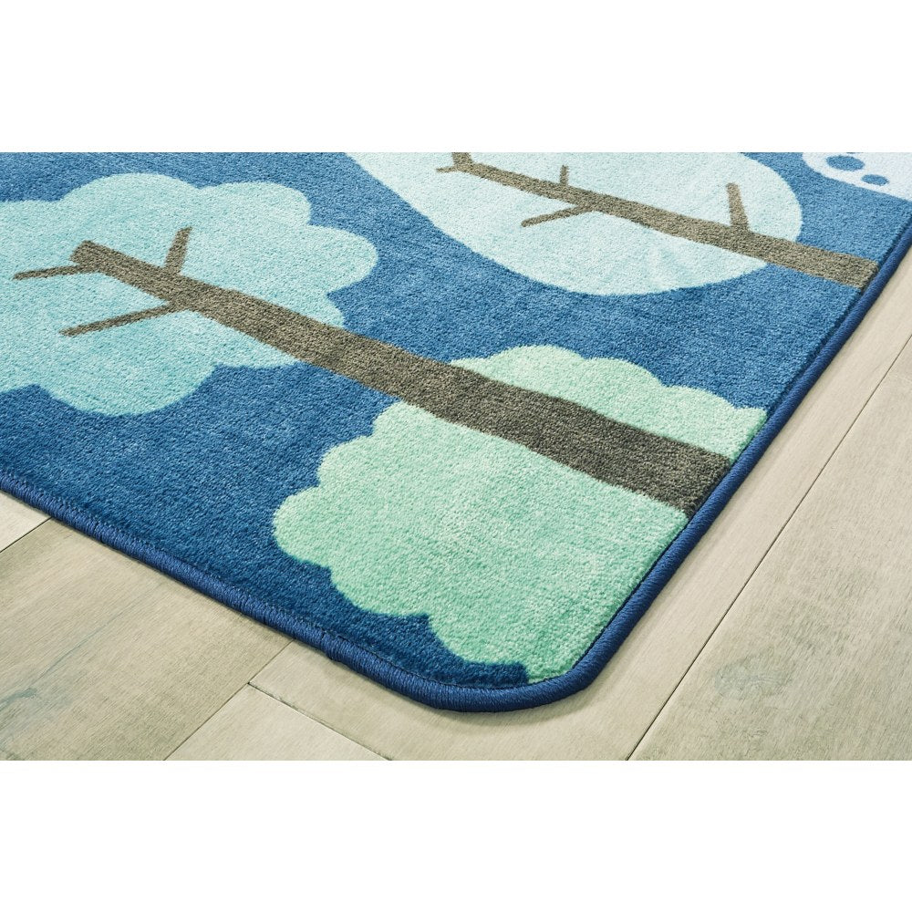 Carpets for Kids KIDSoft Tranquil Trees Decorative Rug, 4" x 6ft, Blue