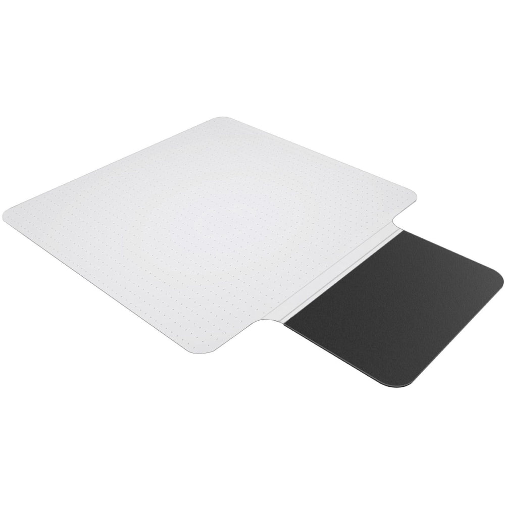 ES ROBBINS Sit or Stand Mat with Lip - Pile Carpet - 53in Length x 36in Width - Lip Size 18in Length x 20in Width - Rectangular - Vinyl, Foam - Clear - 1Each