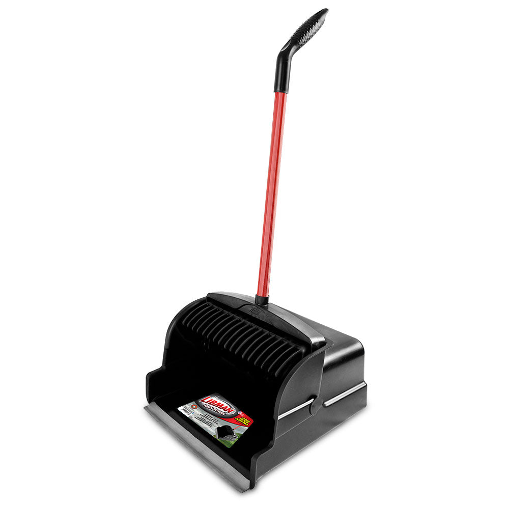 Libman Commercial Polypropylene Scoop Dustpans, 33-1/2in x 16in, Black, Pack Of 2 Dustpans