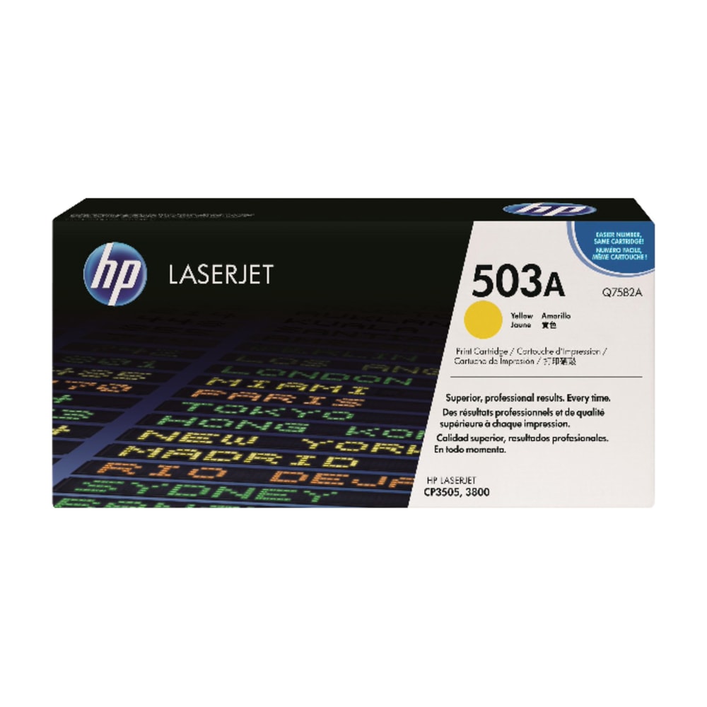 HP 503A Yellow Toner Cartridge, Q7582AC