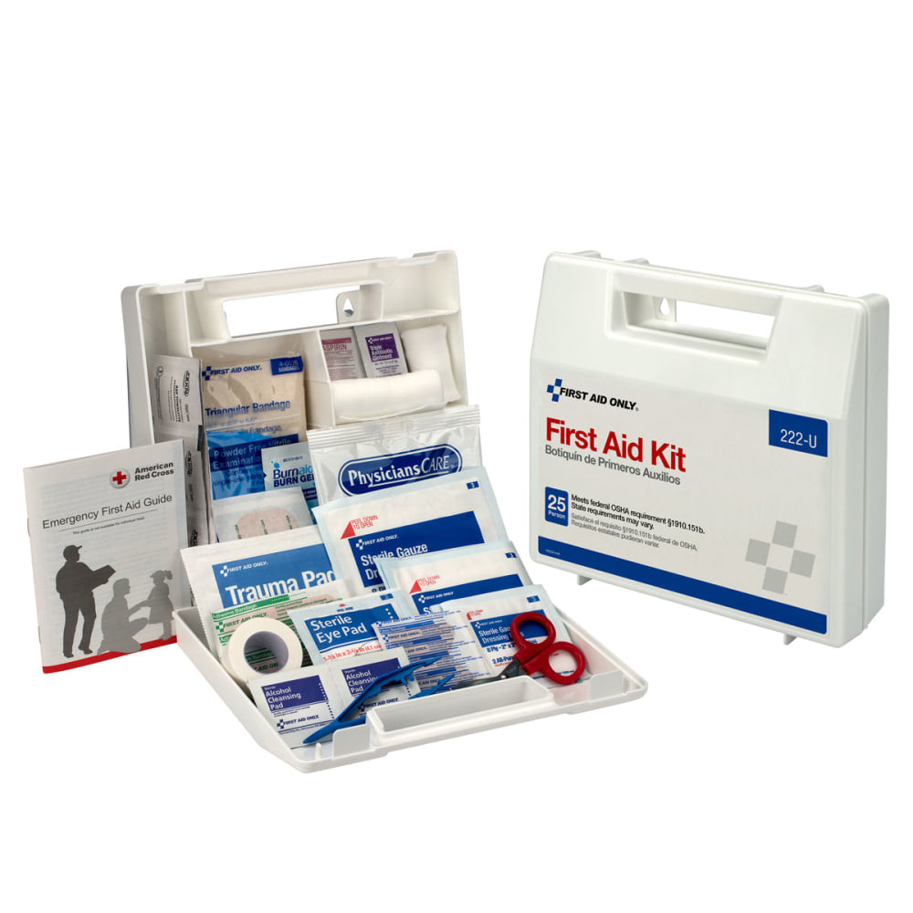 First Aid Only 10-Person First Aid Kit, 8-7/16inH x 9inW x 2-1/2inD