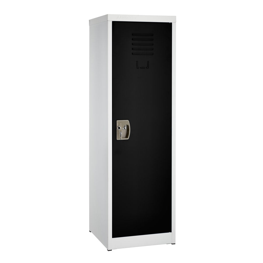 Alpine Kids' 1-Tier Steel Locker, 48inH x 15inW x 15inD, Black