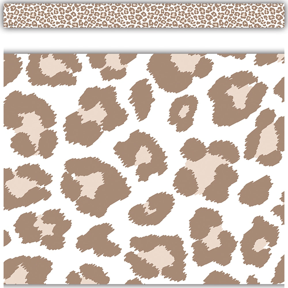 Teacher Created Resources Border Trim, Blush Leopard Print, 35', Set Of 6 Packs