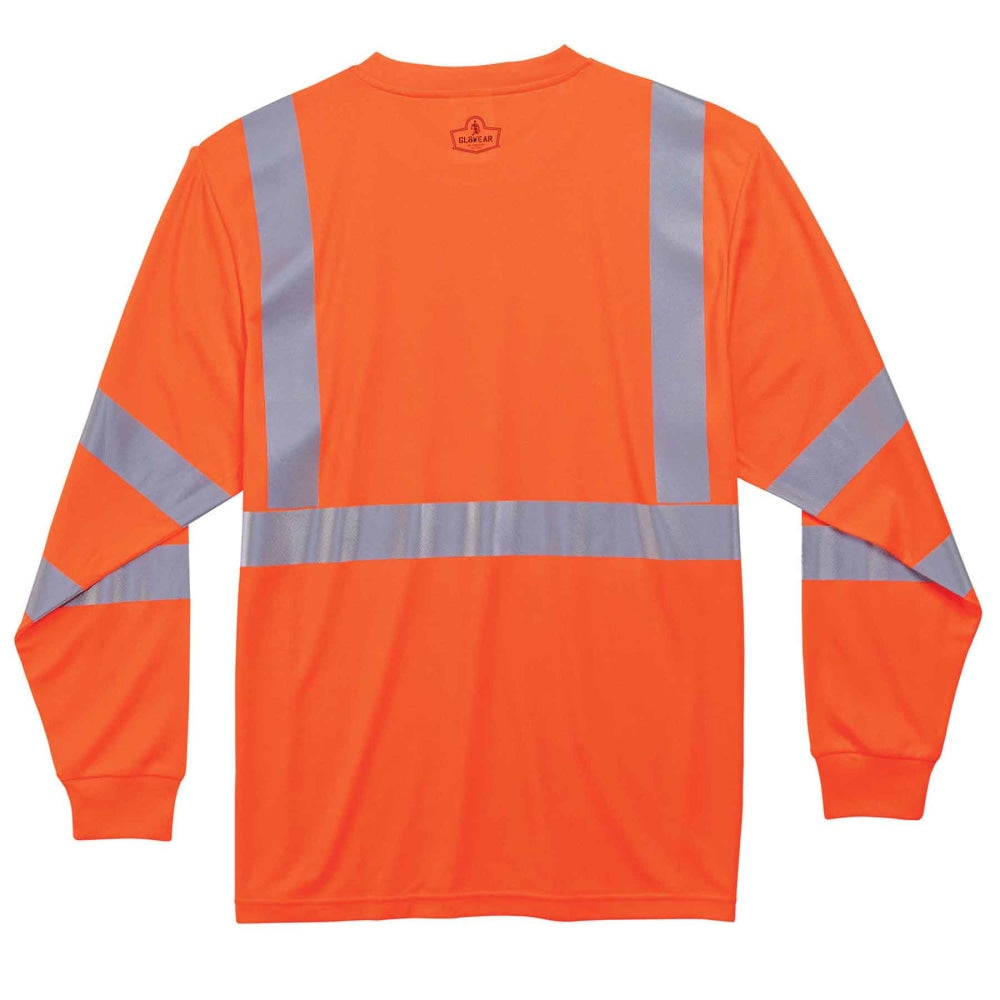 Ergodyne GloWear 8391 Type-R Class 3 Long-Sleeve T-Shirt, 3X, Orange