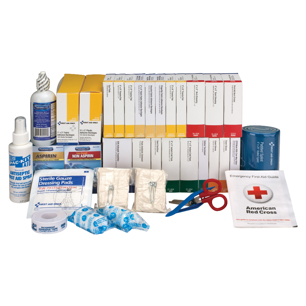 First Aid Only 446-Piece ANSI B+ Refill Kit, 8 3/4inH x 9 1/8inW x 13 1/4inD, White/Blue