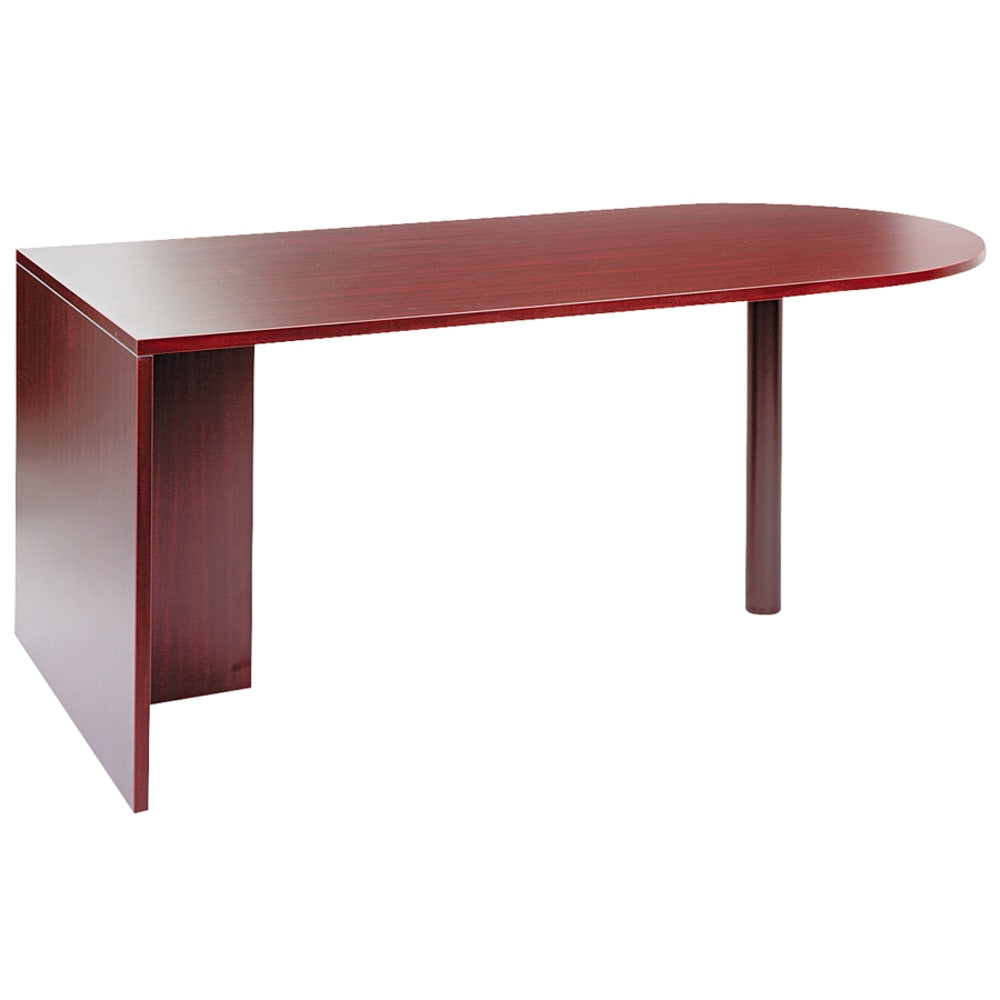 Alera Valencia 72inW D-Top Computer Desk Shell, Mahogany